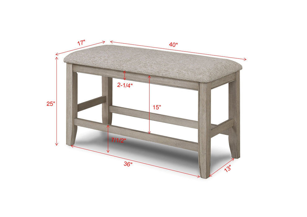 Fulton White Oak Counter Height Dining Set