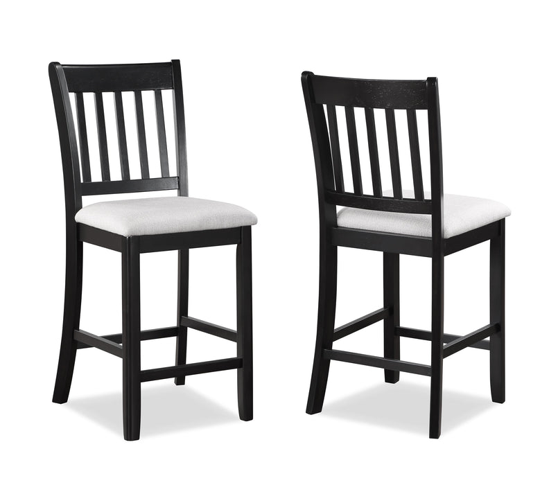 Salvador Black/White 5-Piece Counter Height Dining Set