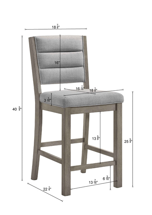 Renwick Gray Counter Height Dining Chair, Set of 2