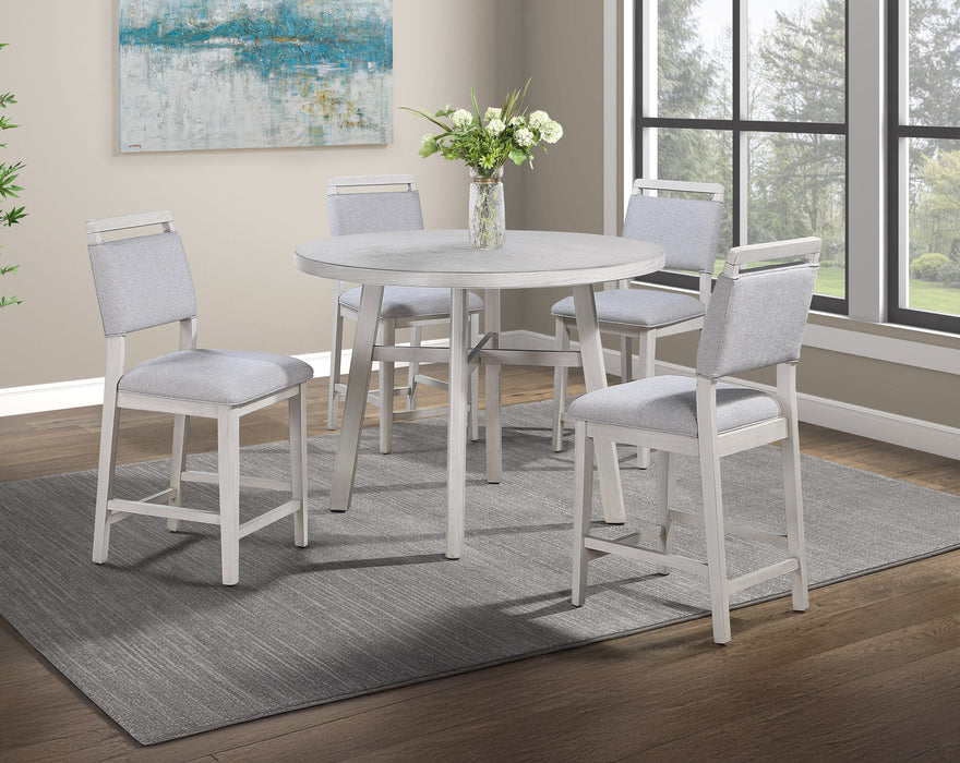 Blanche Gray Round Counter Height Dining Set