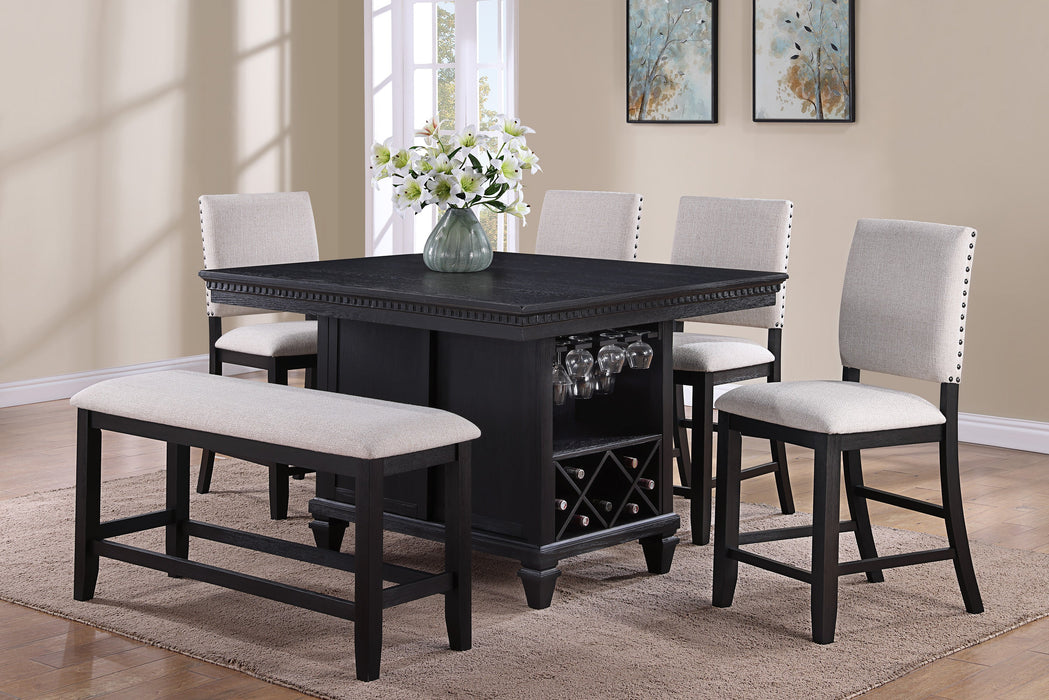 Regent Charcoal Black Counter Height Dining Set