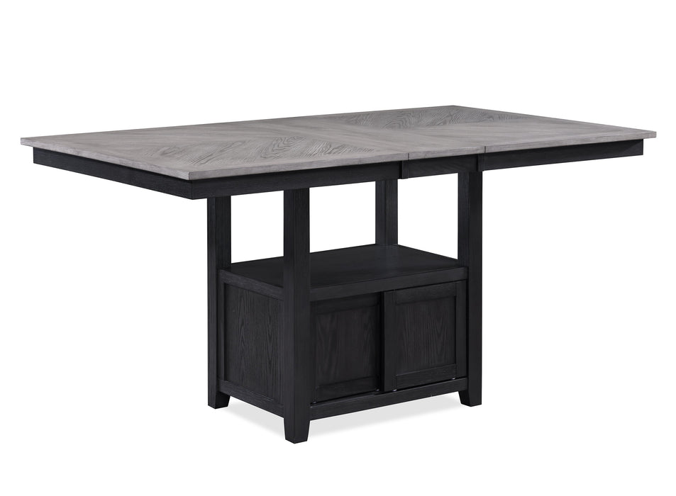 Buford Charcoal/Black Extendable Counter Height Dining Set