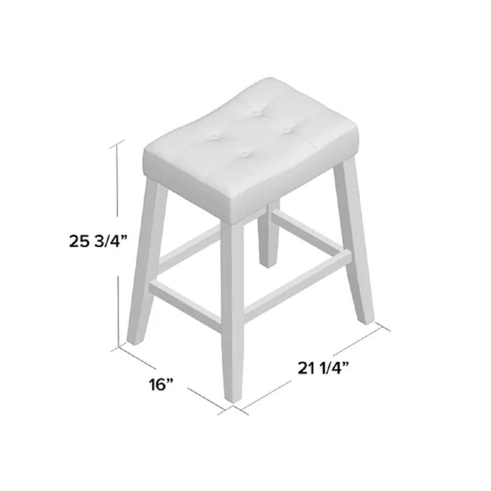 Kent 24' Espresso Saddle Counter Stool, Set of 2