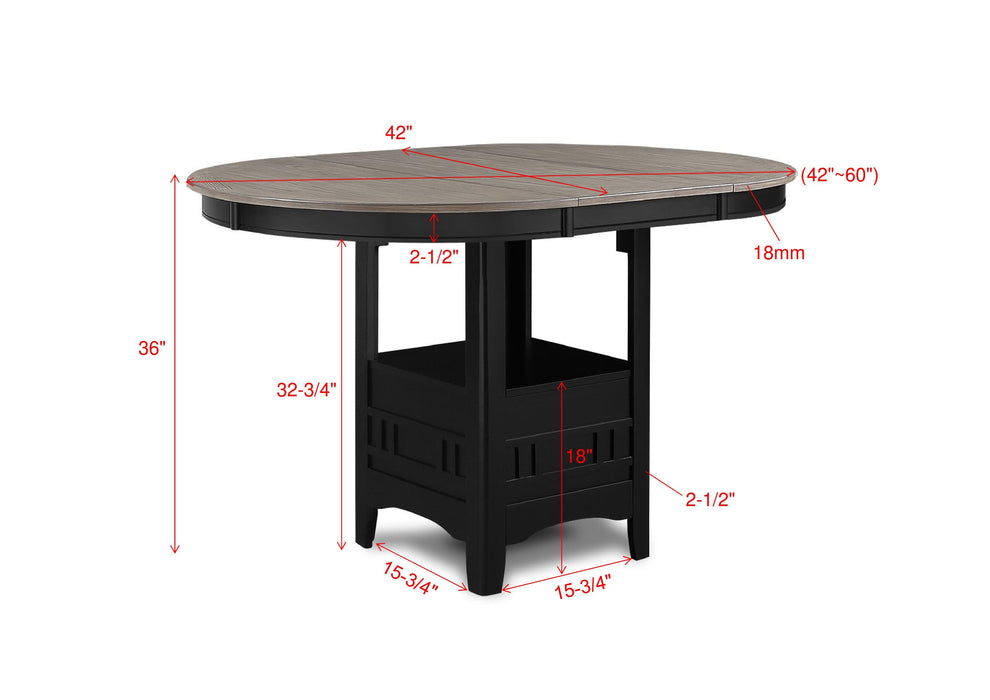 Hartwell Brown Counter Height Dining Table