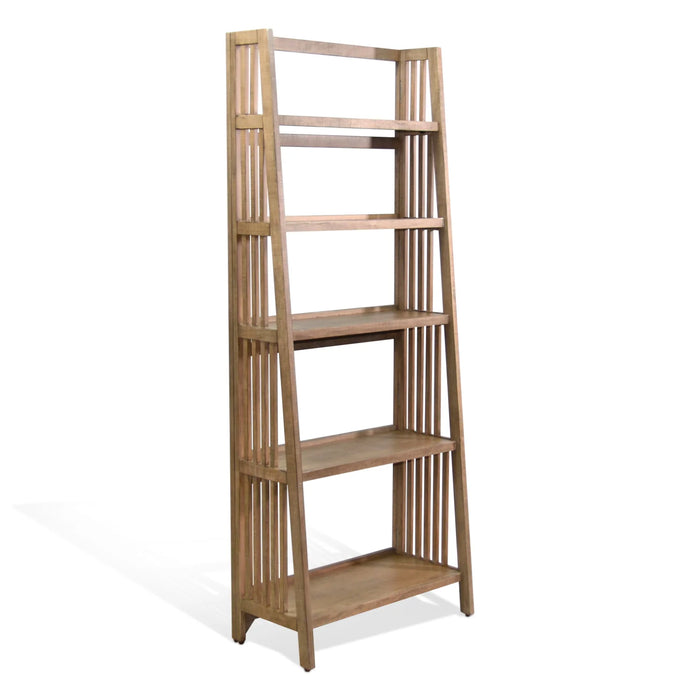 Purity Craft  72' Mahogany Wood Folding Bookcase Desert Rock