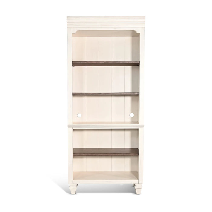 Purity Craft Bookcase Open Marble White and Buck Skin