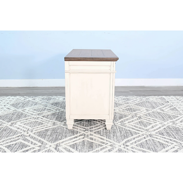 Purity Craft Lateral File Cabinet Marble White and Buck Skin