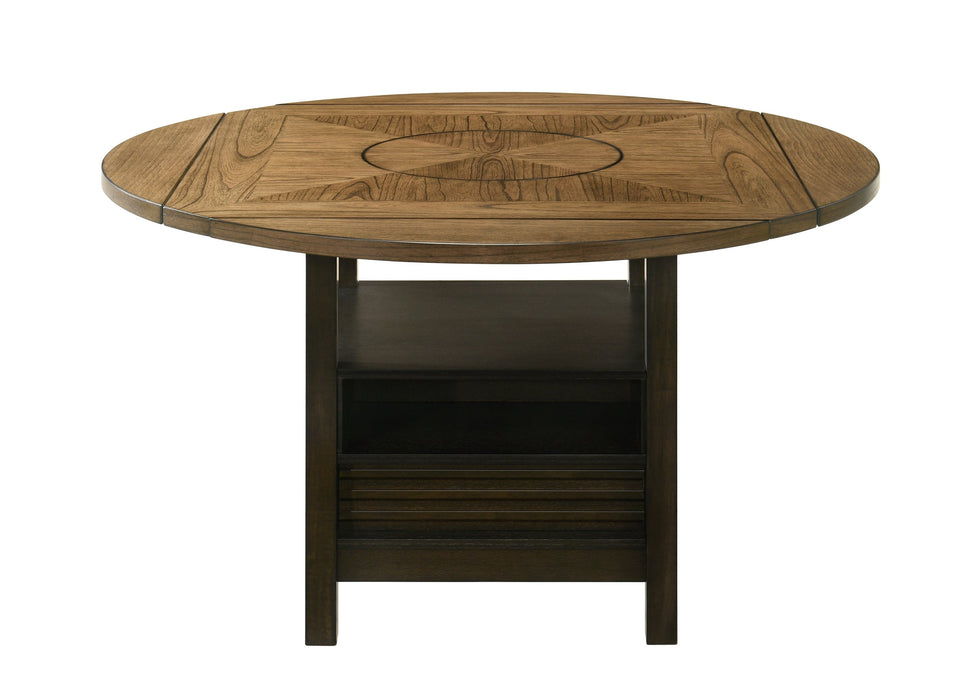 Oakly Brown Round/Square Counter Height Dining Set