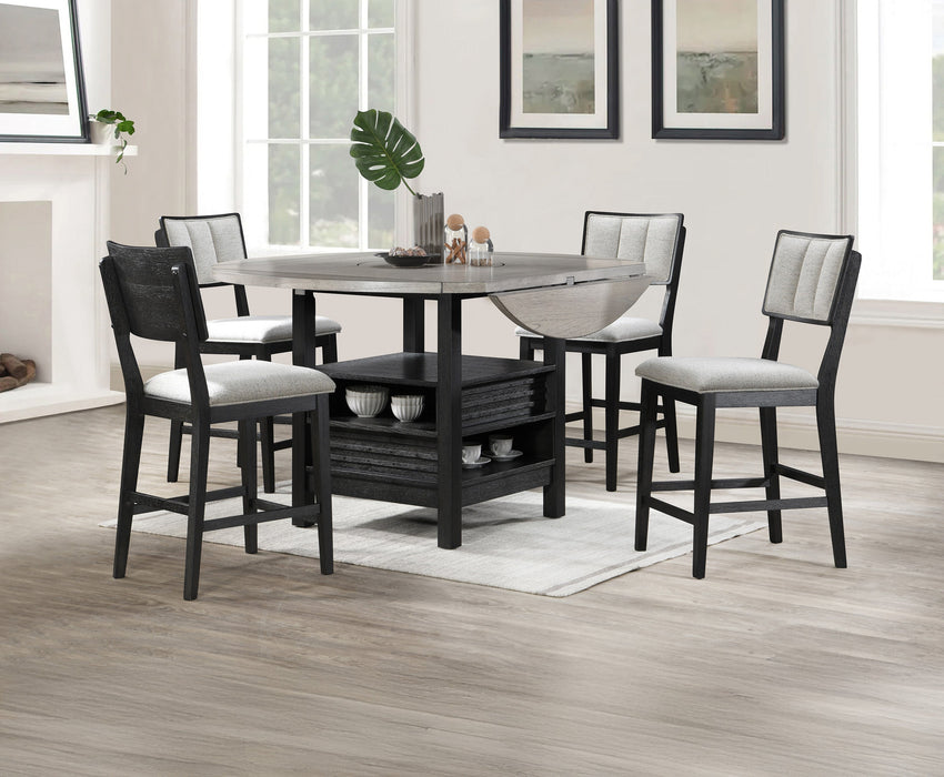 Cline Light Gray Counter Height Dining Set