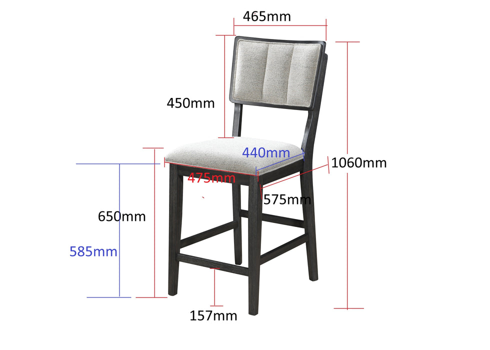 Cline Light Gray Counter Height Dining Set