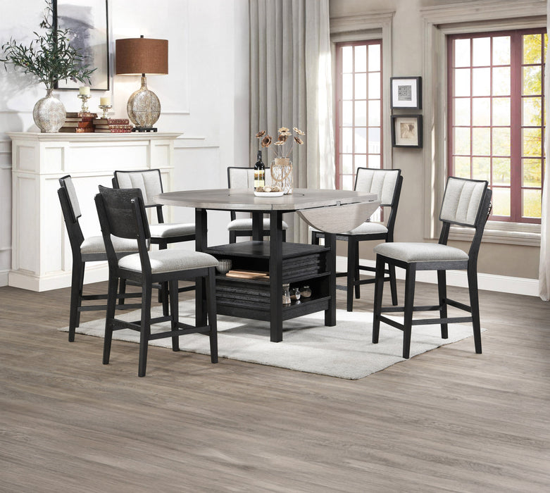 Cline Light Gray Counter Height Dining Set