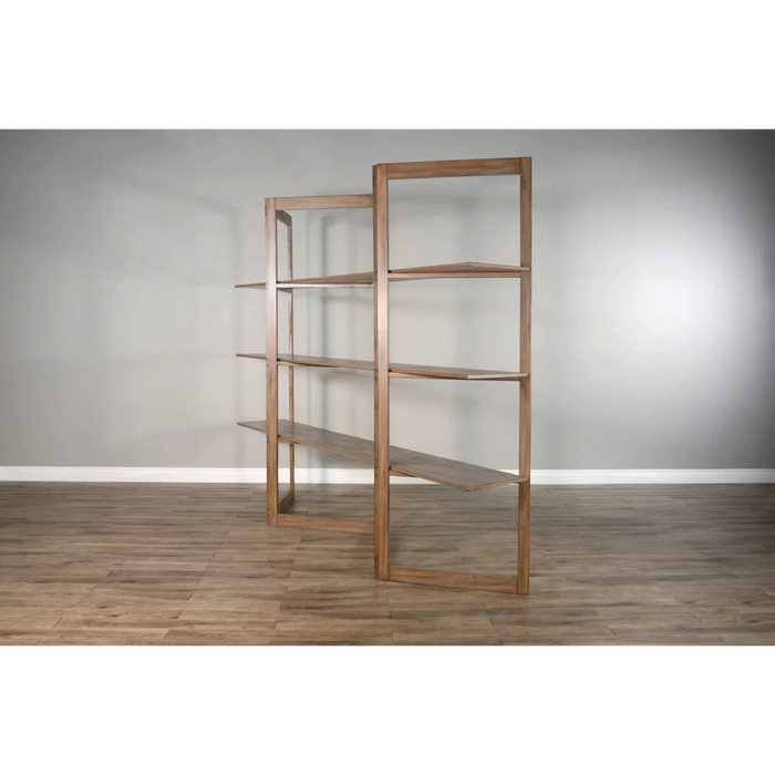 Purity Craft Doe Valley 80' Wood Room Divider/Bookcase in Taupe Brown Buckskin