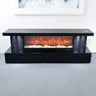 VANITII TV Stand LED Mirrored Fireplace