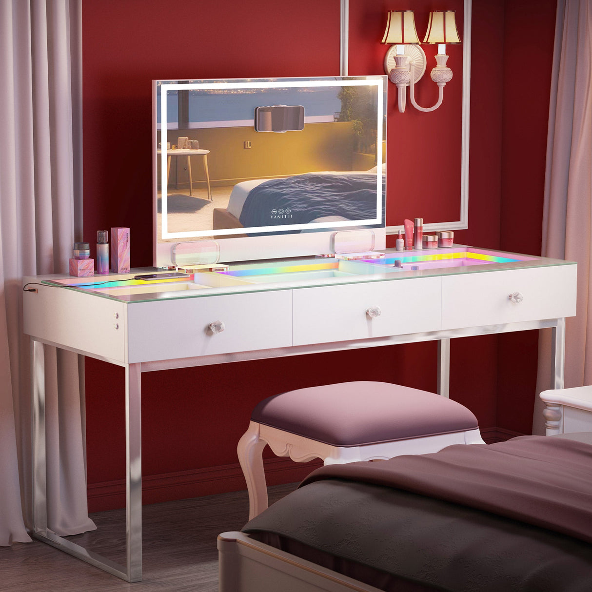 VANITII Hollywood Led Strip Mirror -Skinny Strip