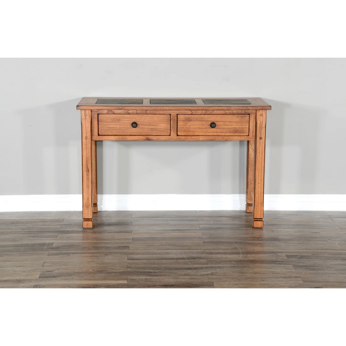 Purity Craft Sedona 48' Transitional Wood Sofa Table in Rustic Oak