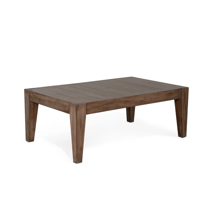 Purity Craft Doe Valley 48' Mahogany Wood Coffee Table in Taupe Brown Buckskin