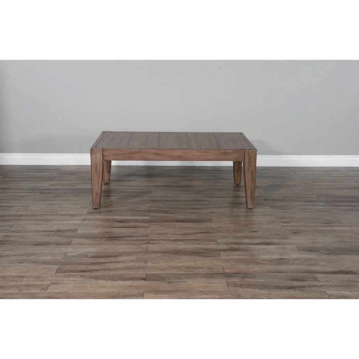 Purity Craft Doe Valley 48' Mahogany Wood Coffee Table in Taupe Brown Buckskin