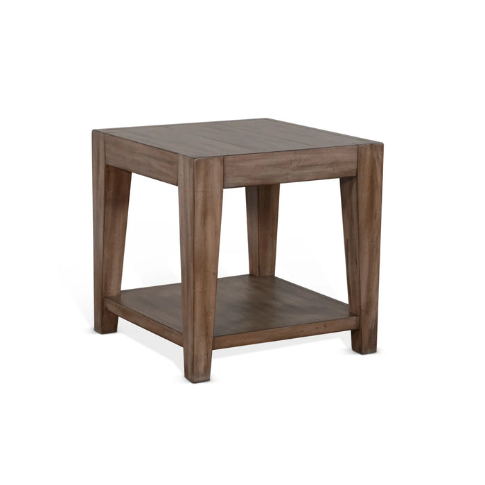 Purity Craft Doe Valley 24' Mid-Century Wood End Table in Taupe Brown