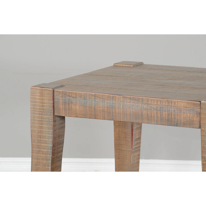 Purity Craft 24' Modern Mindi Wood End Table in Weathered Brown