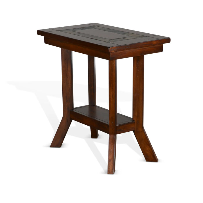 Purity Craft Santa Fe 25' Mahogany Wood Chair Side Table in Dark Chocolate