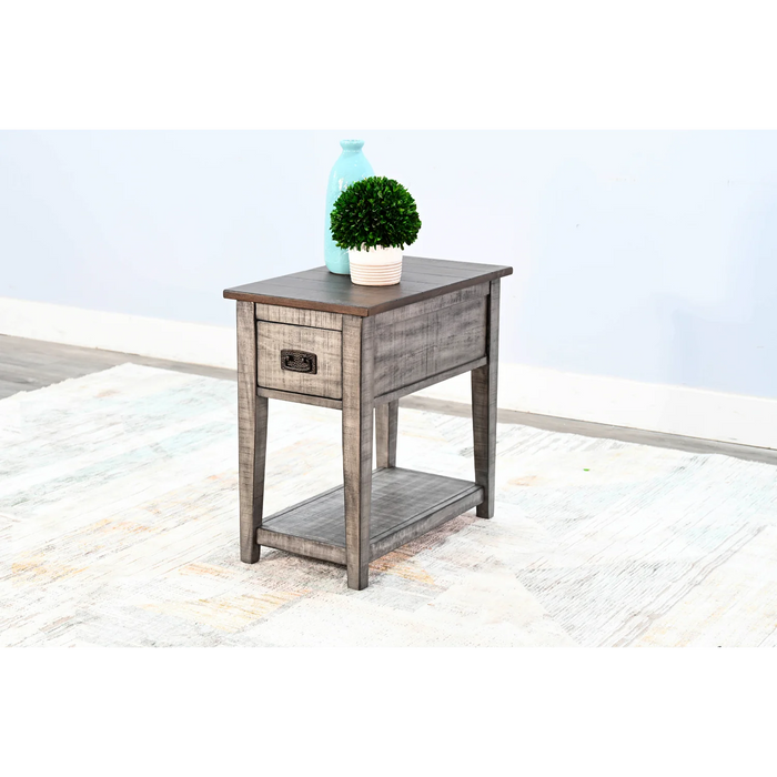 Purity Craft Chair Side Table Tobacco Leaf and Alpine Grey