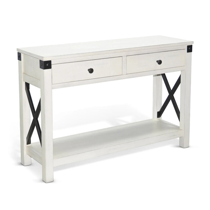 Purity Craft Bayside Marble White Wood Sofa Table Marble White