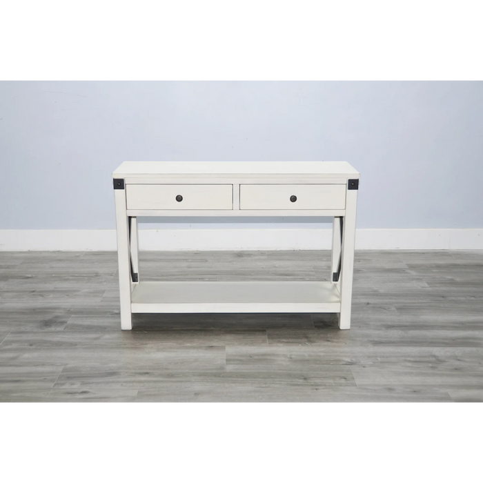 Purity Craft Bayside Marble White Wood Sofa Table Marble White