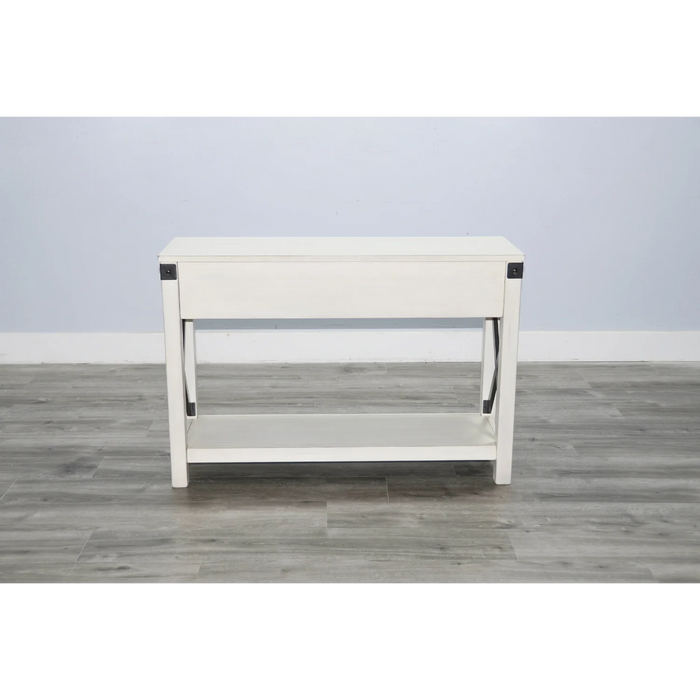 Purity Craft Bayside Marble White Wood Sofa Table Marble White