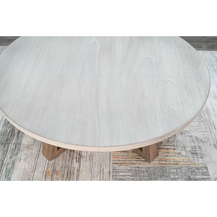 Purity Craft Rowan Round Coffee Table Light Grey/Wheat