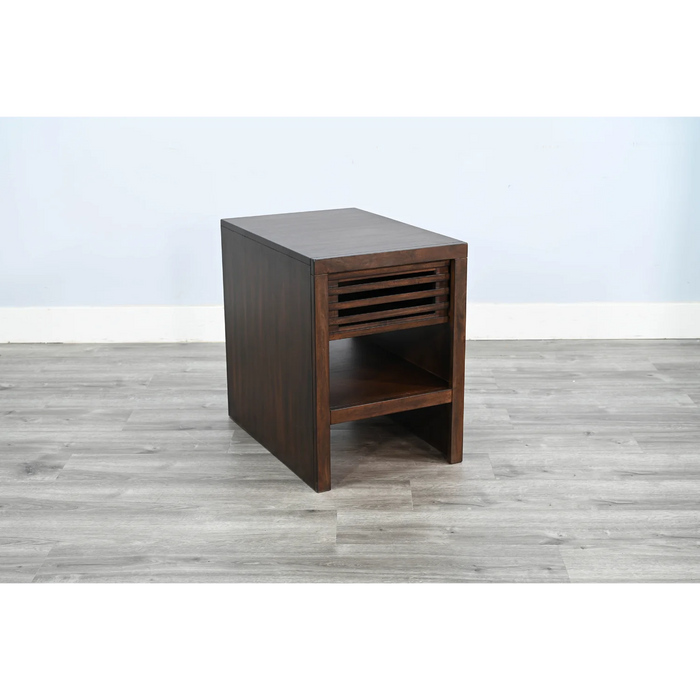 Purity Craft Chair Side Table with Drawer Coffee Bean