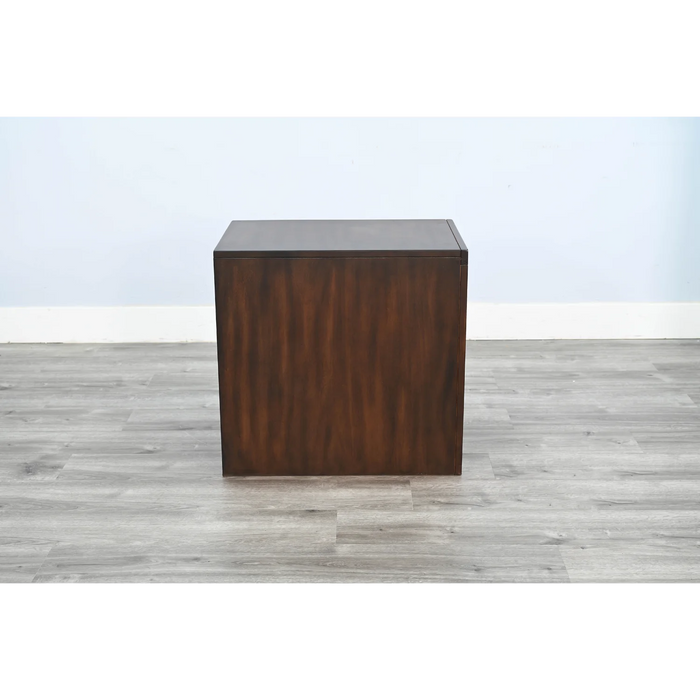 Purity Craft Chair Side Table with Drawer Coffee Bean