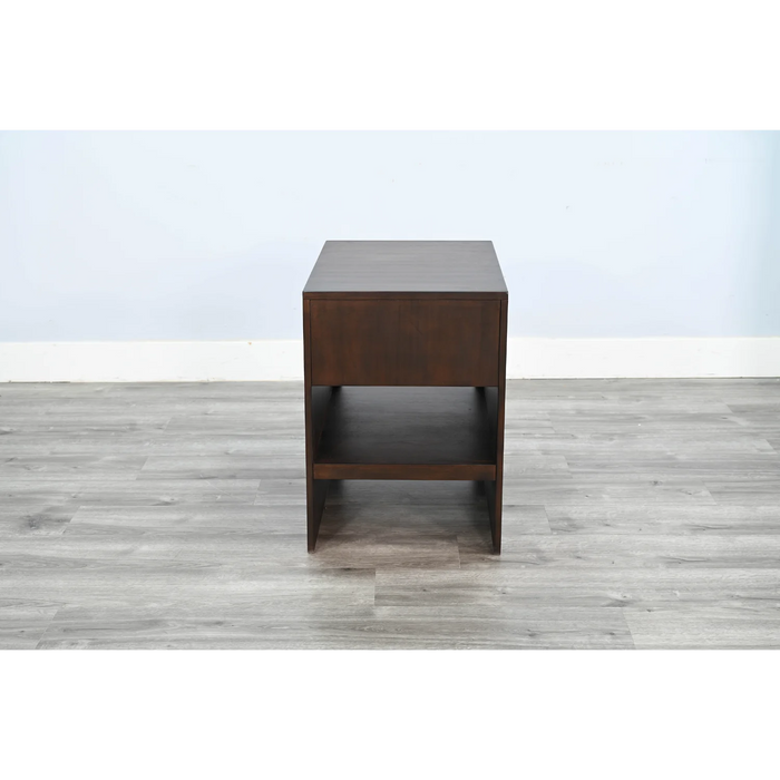 Purity Craft Chair Side Table with Drawer Coffee Bean