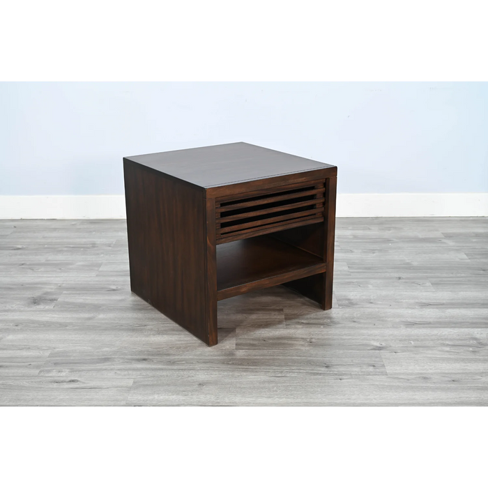 Purity Craft End Table with Drawer Coffee Bean