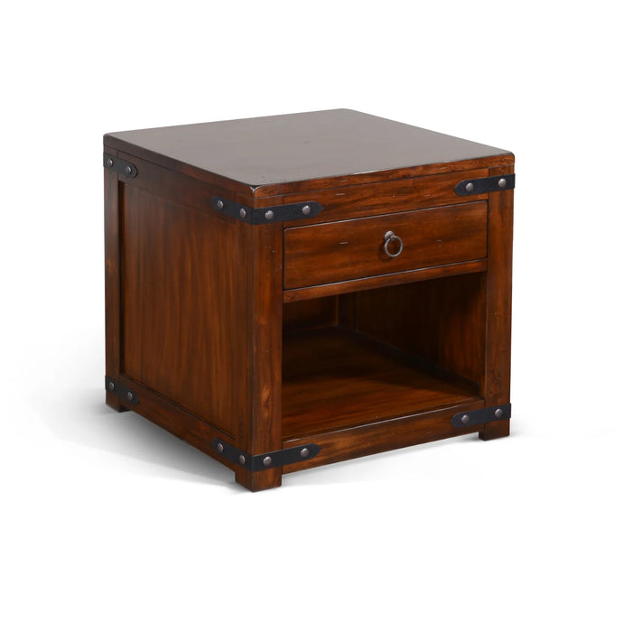 Purity Craft Santa Fe End Table Dark Chocolate