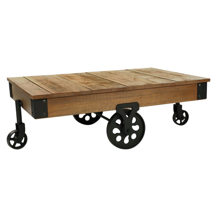 Factory Rustic Brown Cocktail Table