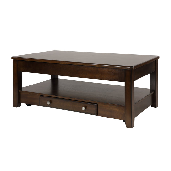 Ballwin Dark Cherry Lift Top Cocktail Table