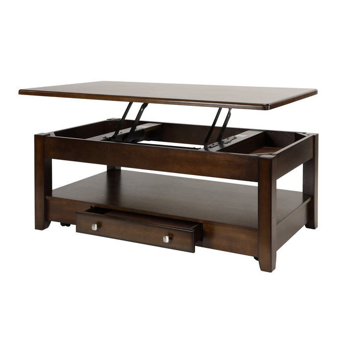 Ballwin Dark Cherry Lift Top Cocktail Table