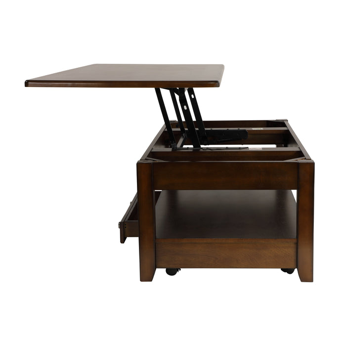 Ballwin Dark Cherry Lift Top Cocktail Table