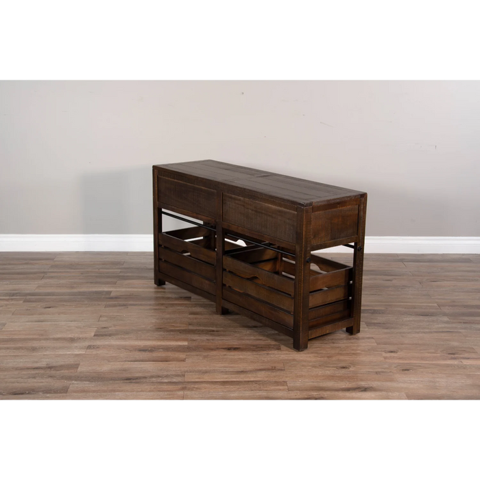 Purity Craft Homestead Sofa Media Table Tobacco Leaf