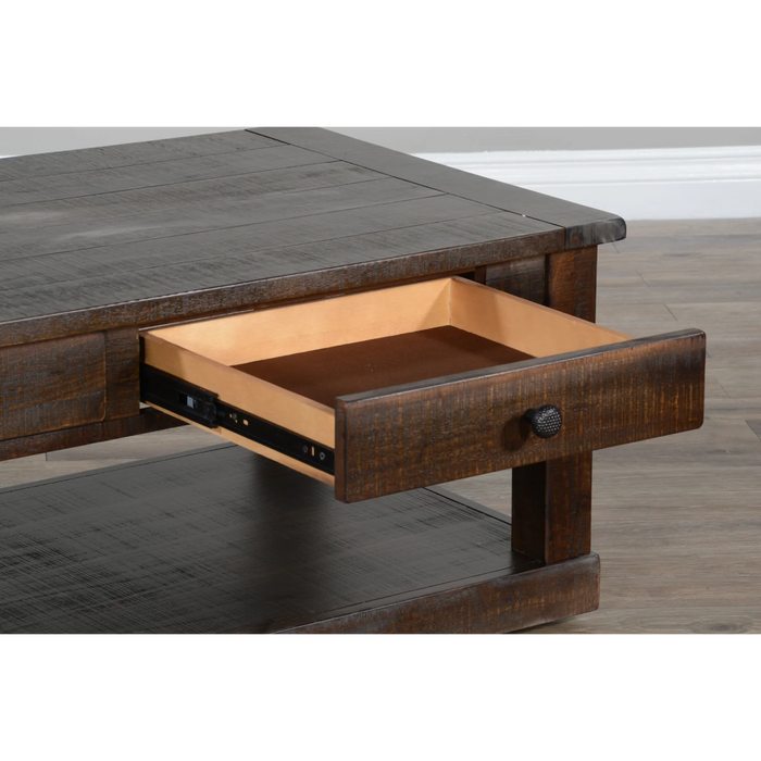 Purity Craft Coffee Table with Casters Tobacco Leaf