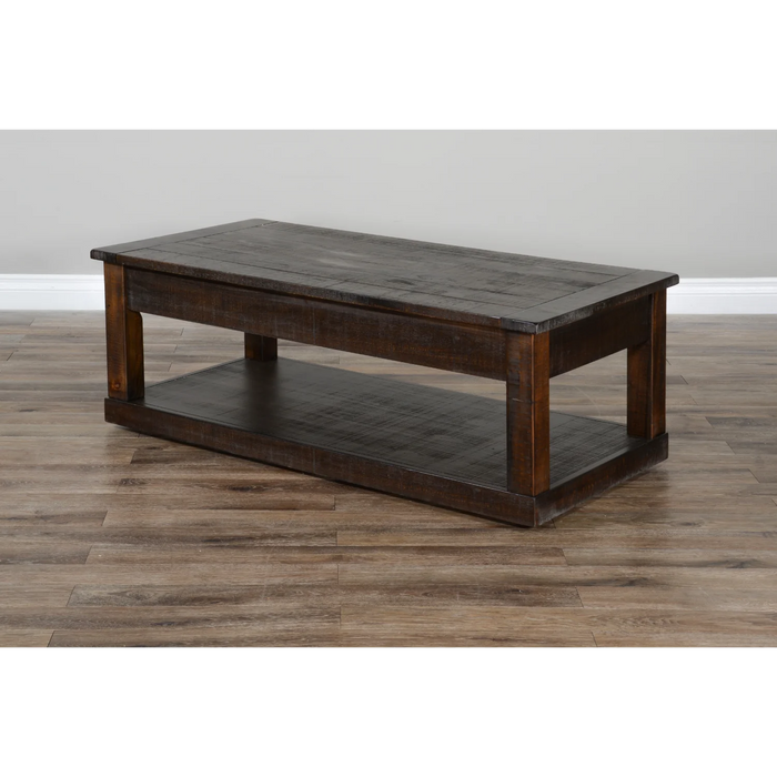 Purity Craft Coffee Table with Casters Tobacco Leaf