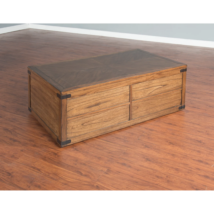 Purity Craft Coffee Table with 4 Drawer & Caster Nature Walk