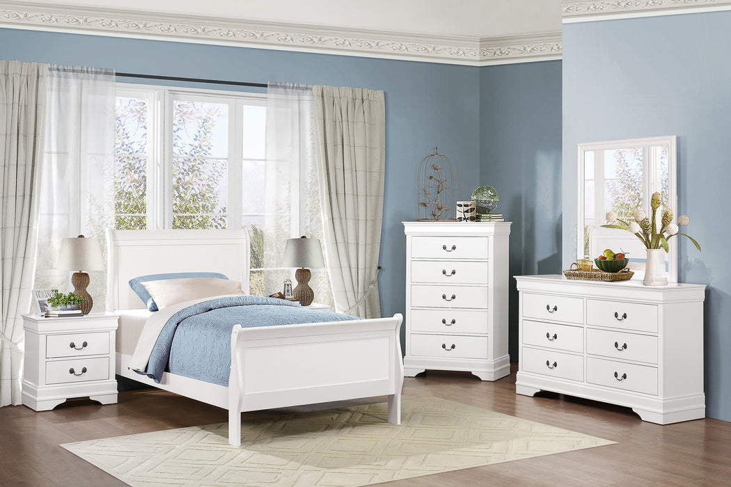 Mayville White Sleigh Youth Bedroom Set