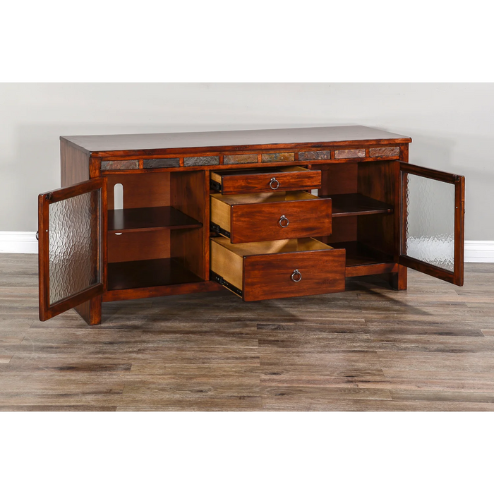 Purity Craft 60' TV Console with Drawers Dark Chocolate