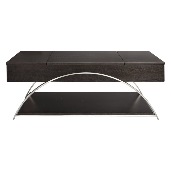 Tioga Espresso/Chrome Lift Top Cocktail Table