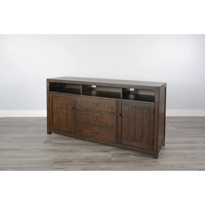 Purity Craft  66' TV Console Tobacco Leaf