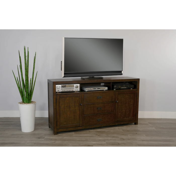 Purity Craft  66' TV Console Tobacco Leaf