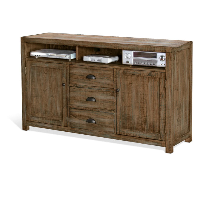 Purity Craft 66' TV Console Weathered Brown