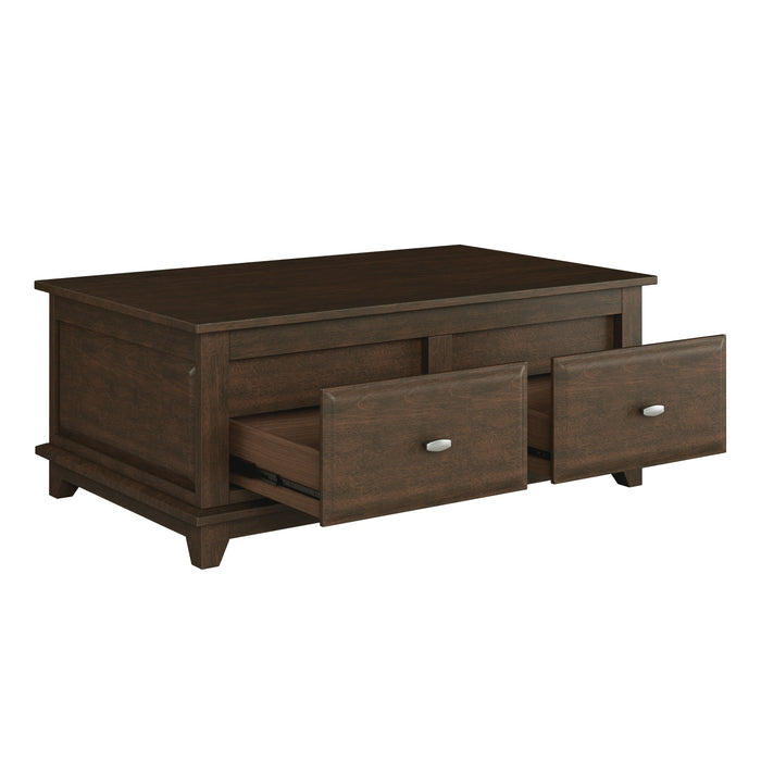 Minot Brown Cherry Lift Top Cocktail Table