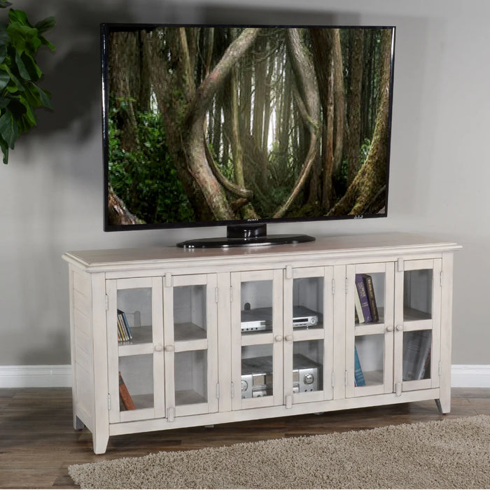 Purity Craft 70' TV Console Marble White